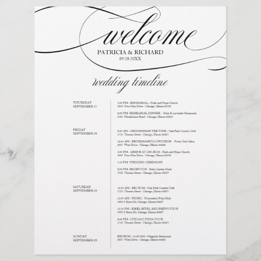 4日の結婚旅程ブラックスクエレガントリプト (正面)