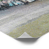 4日の鉄道駅の外景 ポスター (角)