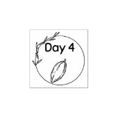 4日目カカオポッド ラバースタンプ (インプリント)