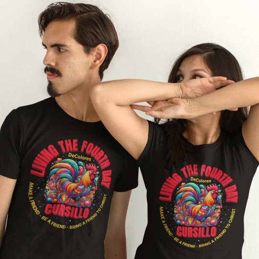 4日目カーシロ・デコロレスのルースターを生きる Tシャツ