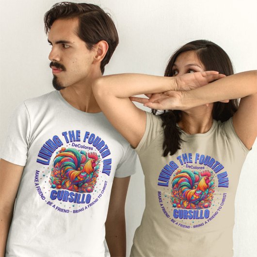 4日目カーシロ・デコロレスのルースターを生きる Tシャツ