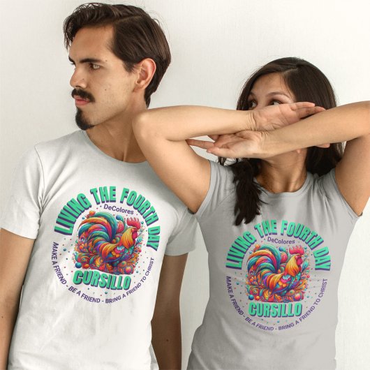 4日目カーシロ・デコロレスのルースターを生きる Tシャツ