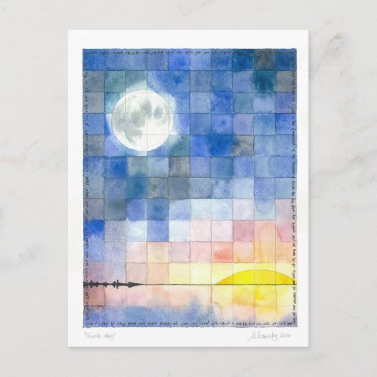 4日目(7日の作成)はがき ポストカード (正面)