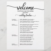 4日結婚の週末の旅程シックなタイムライン (正面)