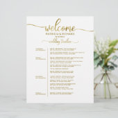 4日結婚の週末の旅程シックなタイムライン (スタンド正面)