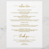 4日結婚の週末の旅程シックなタイムライン (裏面)