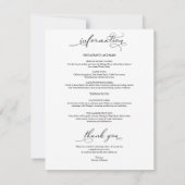 4日結婚の週末の日程スクリプエレガントト 招待状 (裏面)