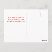 4日7月独立記念日ハッピーパーティー ポストカード (裏面)