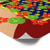 4時とNasturtiumポスター ポスター (角)