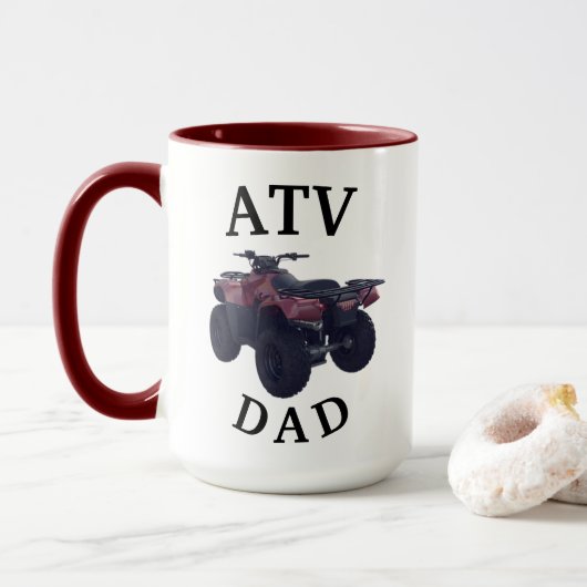 4最高のホイーラー「ATVパパ」史上最高!父の日 マグカップ (ドーナツ付き)