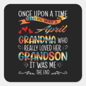 4月おばあちゃんが祖母を本当に愛した スクエアシール (正面)