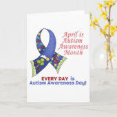 4月と毎日自閉症に対する認識 カード (黄色い花)