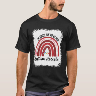 4月に我々は衣服赤の代わりに自閉症の人々が受け入れる Tシャツ