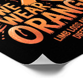 4月に我々衣服オレンジの肢損失肢差 ポスター (角)