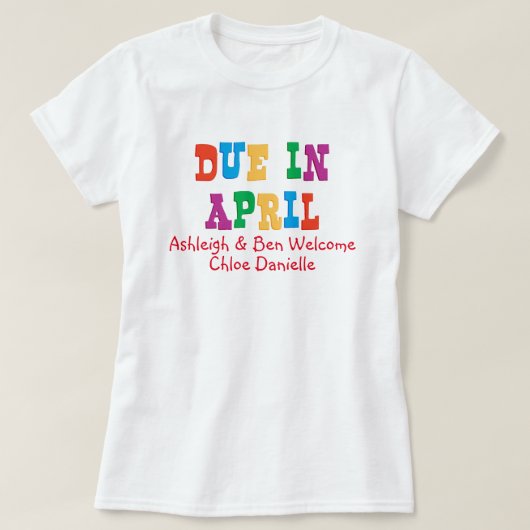 4月に期限 Tシャツ (デザイン正面)