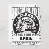 4月に生まれたトラック運転の伝説 ポストカード (正面/裏面)