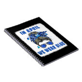 4月に私たち衣服ブルーメッシーバンナース自閉症アウェア ノートブック (右側)