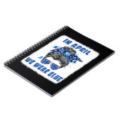 4月に私たち衣服ブルーメッシーバンナース自閉症アウェア ノートブック (左側)