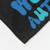 4月に私たち衣服ブルーレトログルーヴィー自閉症アワレ フリースブランケット (角)