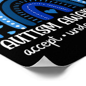 4月に私たち衣服ブルー受け入れ自閉症Awa ポスター (角)