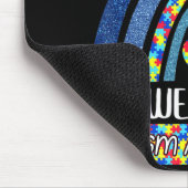 4月に私たち衣服ブルー自閉症意識パズルライ マウスパッド (コーナー)