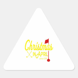 4月のクリスマスゴルフメジャーとトーナメント 三角形シール