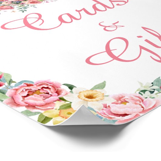 4月のシャワーが5月の花のカードとギフトをもたらす ポスター (角)