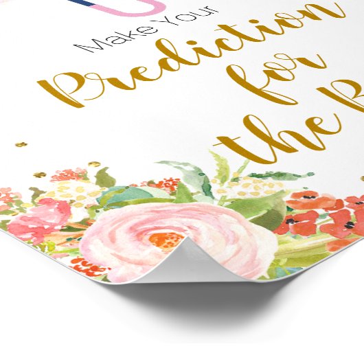 4月のシャワーが5月の花の予測ベビー ポスター (角)