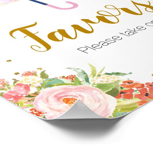 4月のシャワーが5月の花の好意のサインをもたらす ポスター (角)