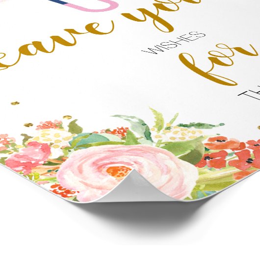 4月のシャワーが5月の花の願いを持ってベビー ポスター (角)