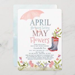 4月のシャワーで5月の花を車でシャワー 招待状