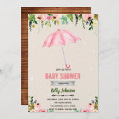 4月のシャワー5月の花をテーマにした招待状 招待状 (正面/裏面)