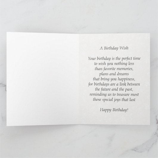 4月のダイヤモンド 誕生石 誕生日 8.5x11 カード (内部)