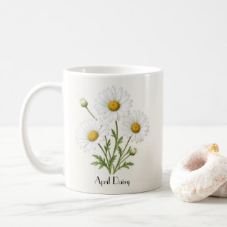 4月のデイジーの花 コーヒーマグカップ