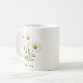 4月のデイジーの花 コーヒーマグカップ (正面左)