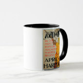 4月のハープ奏者のポスター広告「ジャンヌダルク」 マグカップ (正面右)