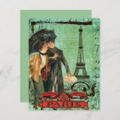 4月のパリ招待状発表 招待状 (正面/裏面)