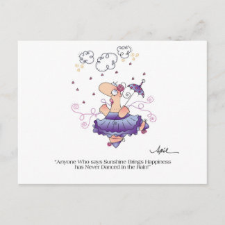 4月のマッカラムまでに雨のポストカードでダンス ポストカード