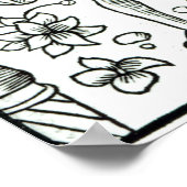 4月の太陽のシンボルや象徴占星術の付き ポスター (角)