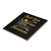 4月の女の子がハリケーンと混ざり合う日差し タイル (側面)