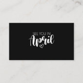 4月の妊娠の発表であなたに会う 名刺 (正面)