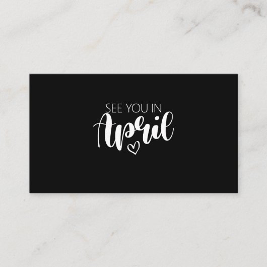 4月の妊娠の発表であなたに会う 名刺 (正面)