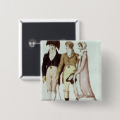 4月の完全な、半分入った服 缶バッジ (正面&裏面)