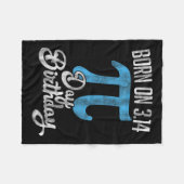 4月の平和愛自閉症We衣服ブルー自閉症 フリースブランケット (正面(横))