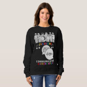 4月の我々は衣服赤の代わりに自閉症の人々Acce スウェットシャツ (正面フル)