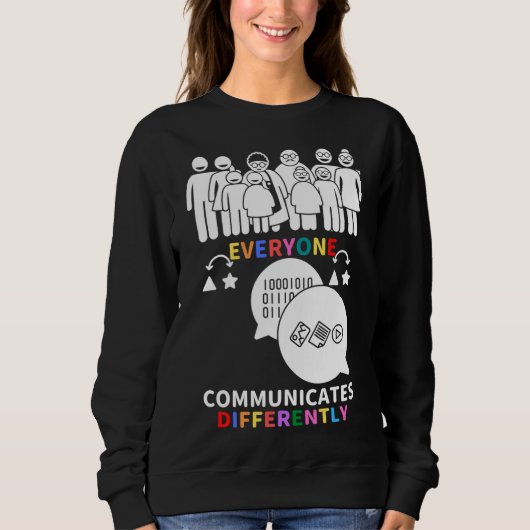 4月の我々は衣服赤の代わりに自閉症の人々Acce スウェットシャツ (正面)