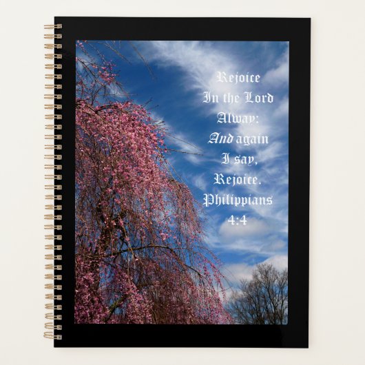 4月の空とピリピ4:4 プランナー手帳 (正面)