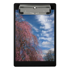 4月の空とピリピ4:4 ミニクリップボード