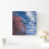 4月の空とレビチカ11:44 スクエア壁時計 (ホーム)