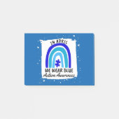 4月の自閉症に対する認識WE衣服ブルー ポストイット (正面)